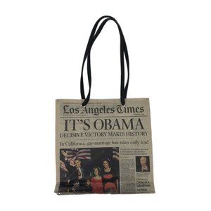 The News Tan Eco-Friendly Top Handle Bag | Made in Los Angeles